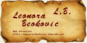 Leonora Beoković vizit kartica